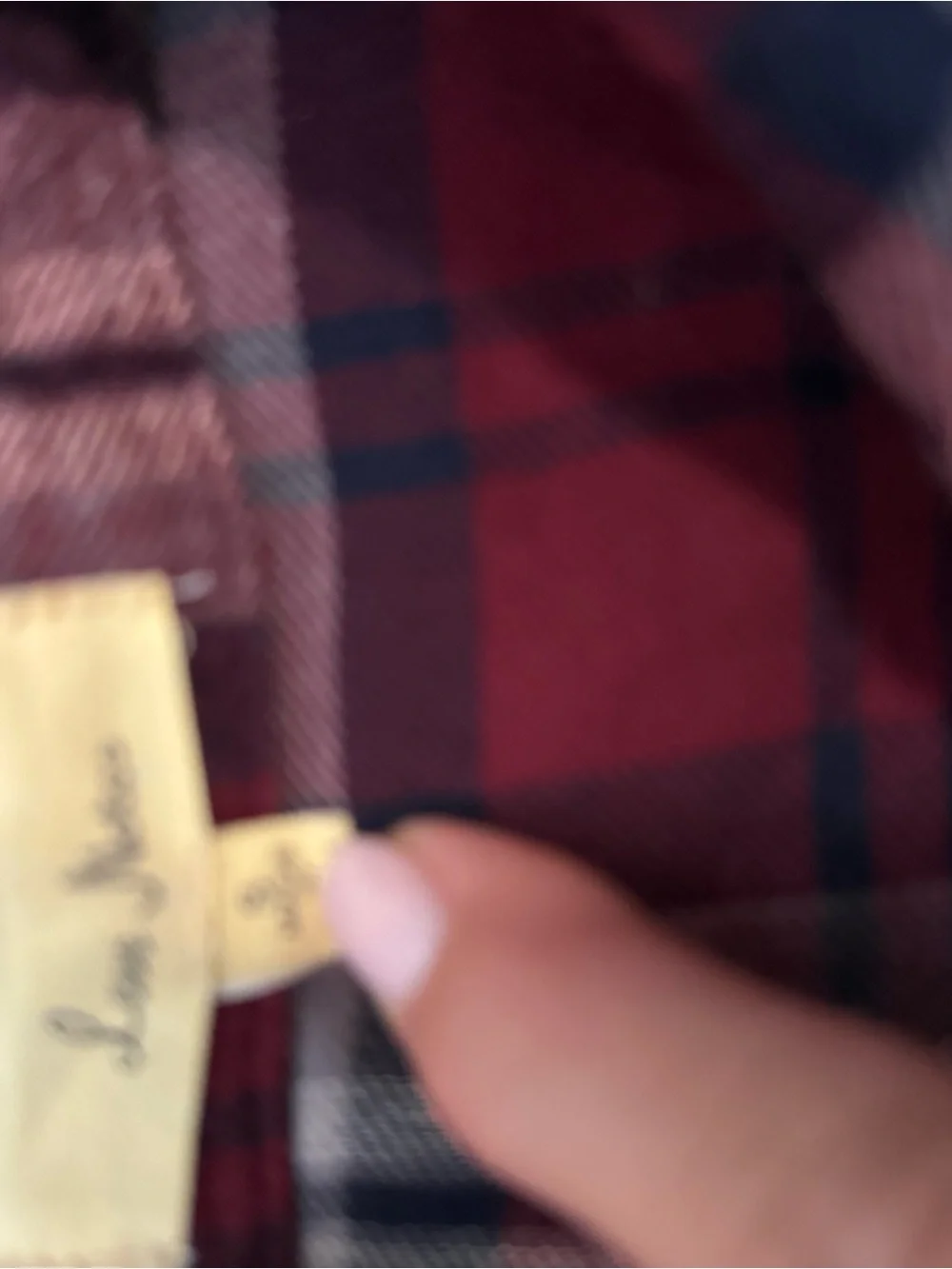 Unk Red, Navy and White Plaid Button-Down Women's Shirt